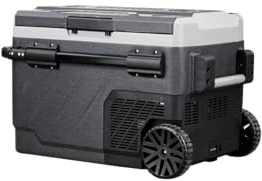 Steamy-E Dual Zone 41 Roller, Elektrische Kompressor Kühlbox mit Rollen, 40 Liter, 12V/ 230V, zum Kühlen und Gefrieren, Für Camping