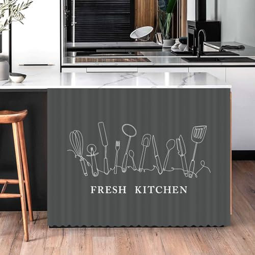 Chaoyilian Rideau de Porte d'armoire,Rideau en Tissu Anti-poussière,Cuisine Rideau,Rideaux sous l'évier,Rideau de Cuisine Court,Simple et occultant,pour Armoire de Cuisine,Cafétéria,café
