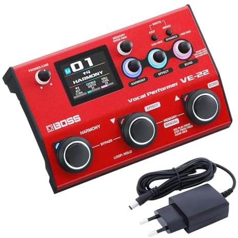 Boss VE-22 Multi-Effektgerät für Gesang Vocal-Performer + keepdrum Netzteil