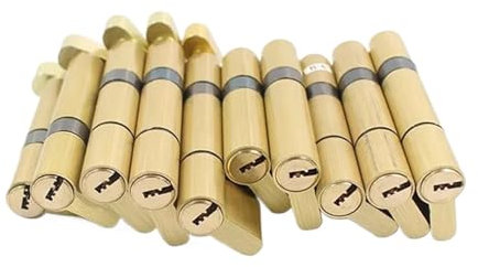Cylindre de serrure de porte en alliage d'aluminium, 1 pièce, avec 3 clés, hauteur 32MM, longueur 50mm à 85mm, cylindre de serrure excentrique(45x30T)