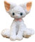 TOPLITHE Süßes Devon Rex Katzen Plüschtier, Schwarze Katzenpuppe, Kuscheltiere, Plüschtier for Kinder Und Erwachsene, Geburtstag, Weihnachten(White)