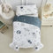 DuShow Bettwäsche-Set für Kinderbett, Motiv: Weltraum, für Jungen, Blumenmotiv, Bettbezug und Kissen, 120 x 150 cm, Weiß