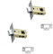 Hotooldo 2 Pcs 30mm Stainless Steel Door Latch,Flat Tubular Mortice Latch,Mute Door Sprung Latch,with Stainless Steel Panel (‎‎Flat 30mm)