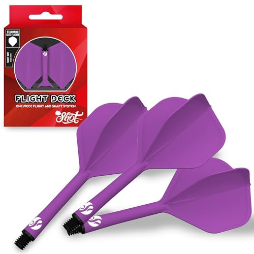 Shot! Flight Deck System Purple NO2 - Dart Flights Short