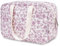 Volle Größe Kulturbeutel Große Kosmetiktasche Damen Waschtasche Reise Make-up Taschen Organizer für Kinder and Frauen (Kleine Staubige Rosa Blume)