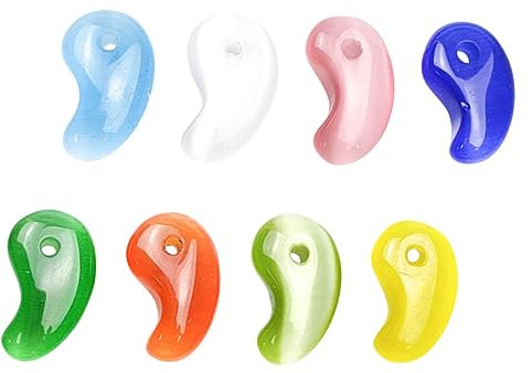 BELLIFFY 8stücke Charms Katzenauge Für Schmuckherstellung Bunte Stein- Für Armbänder Schlüsselanhänger Und Bastelprojekte