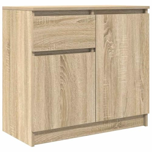 vidaXL Sideboard mit Schublade Sonoma-Eiche 71x35x65 cm Holzwerkstoff