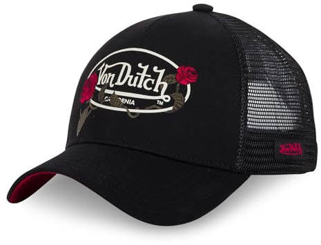Von Dutch Casquette Homme & Femme Ajustable, Casquette Trucker Roses TU