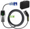 Hexinex Recharge Voiture Electrique 7kW, 32A Type 2- Prise CEE P17 Portable EV Chargeur Station de Charge Mobile/Wallbox Ajustable 6-32A | 7,4kW | 8 Mètre