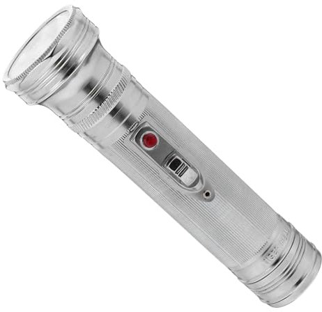 Torcia Elettrica Vintage in Metallo Stile Anni 80 Portatile Per Feste in Casa