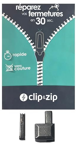 Boîtier et manchon d'arrêt pour fermeture éclair (Noir, M)