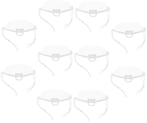 Baluue 10pcs Reusable Nose Guard Shield for Catering and Salon Use, Anti-fog Food Safety Spit Mask for Chefs and Barbers, Washable Protective Face Screen