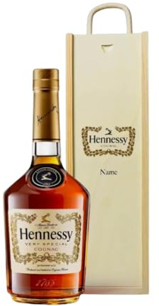 Personalised Hennessy Very Special Cognac Gift Set – 35cl Bottle in Wooden Presentation Box | Custom Luxury Cognac Gift for Him or Her | Premium French Brandy