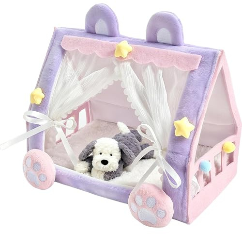Puppenbett Für Babypuppen | Niedliches Als Miniatur Haus,Bett Für Babypuppen | Für Kleinkinder Und Kinder Und Mädchen Spiel Kinderzimmer Rollenspiel Zuhause Wohnzimmer