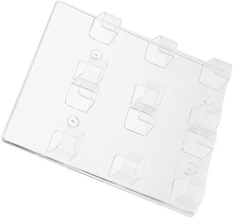 HOUDERCO Porte-cartes de Visite Mural en Verre Organique Design Multi-niveaux, 6 Compartiments pour Bureau, Facile à Organiser et Nettoyer, pour Espace de Travail
