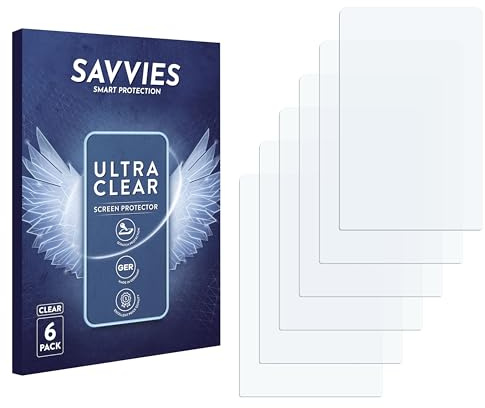 Savvies 6 Stück Schutzfolie für Wahoo Elemnt GPS Displayschutz-Folie Ultra-Transparent