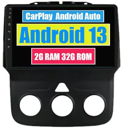 Roverone Autoradio GPS für Dodge Ram 1500 2500 3500 2013 2014 2015 mit Navigation Radio Stereo Bluetooth USB CarPlayTouch Bildschirm