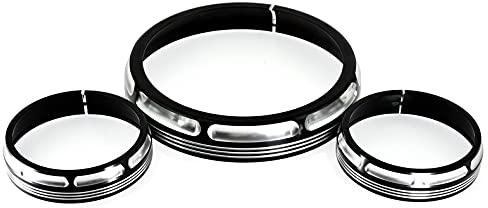 HDBUBALUS Motorrad CNC Brust 7 Scheinwerfer Trim Ring und Nebelscheinwerfer Edge Cover für Harley Touring Street Glide Road King