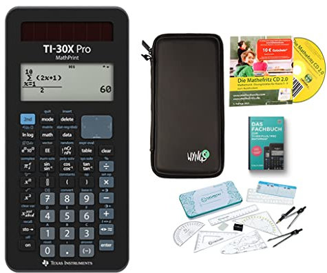 CALCUSO Streberpaket Schwarz vom Taschenrechner TI-30X Pro Mathprint