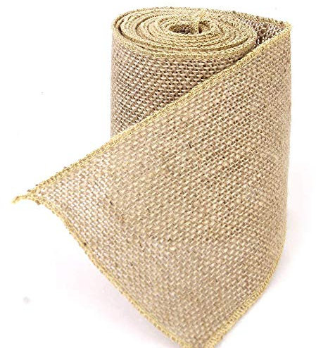 Ogquaton 3Mx 10cm Toile De Jute, Jute Naturel Ruban Toile De Jute Rouleau De Lin Lin Craft Ruban De Mariage DIY Ruban pour Artisanat De Mariage DIY Scrapbook Home Deco