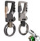 HO2NLE 2pcs Hommes Porte-clés Voiture Mousqueton Porte Clé Décapsuleur Metal Porte-Clé Ouvre-Bouteille Noire et Argent