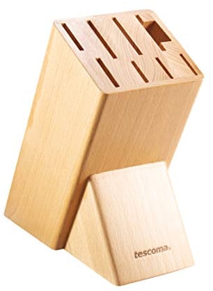 Tescoma Noblesse Ceppo per 8 Coltelli e Trinciapollo/Affilatore, Legno
