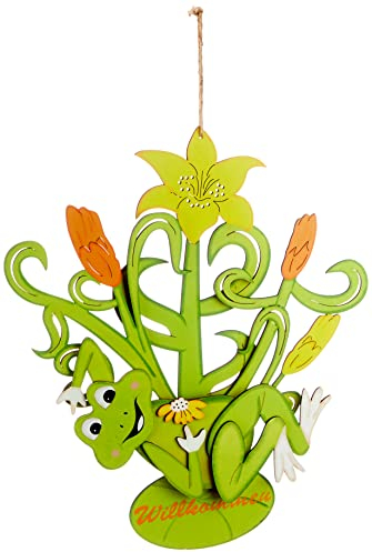 HGD Schild aus Holz ''Frosch, Bunt, Normal