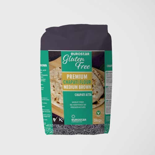Eurostar Chapati Atta Gluten Free Flour (Medium Brown, 4x3kg)