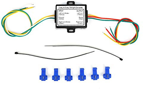 Akozon 2 way to 3 way Trailer Converter Electrical System Wire Harness Adapter