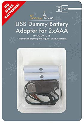 Snowtime 2x AAA Battery Eliminator USB Power Converter