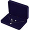 LETURE Großes Samt-Schmuckset, große Geschenkbox für Halskette und Ringe, Ohrringe, Perlenkette/klobige Halskette, Schmuckaufbewahrungsbox (blau)
