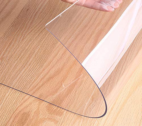 Sous-main transparent de 90 x 60 cm, grand tapis de protection de bureau, imperméable, antidérapant, résistant à la chaleur
