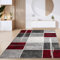 Paco Home Teppich Wohnzimmer Kurzflor Marokkanische Kreis Und Bordüren Muster Modern, Grösse:200x280 cm, Farbe:Rot 2