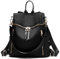 Damen Rucksack Geldbörse Wasserdichter Nylon Leichte Mode Lässig Reise Umhängetasche Daypack (black)