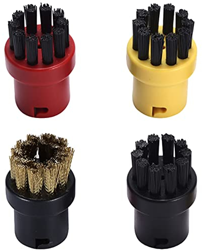 4 Pezzi Spazzola di Ricambio per Pulitore a Vapore Spazzola a Vapore Casa Spazzola di Pulizia a Vapore Accessori Vapore Spazzola di Pulizia per Pulitore a Vapore Karcher SC1 SC2 SC3 SC4 SC5 CTK10