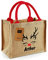 Unikatolo Nikolaus Tasche rote Henkel mit Name, Jutetasche Weihnachten, Nikolaus Geschenk personalisiert, Rentier, Geschenkverpackung Kinder, Weihnachtsdeko Jute