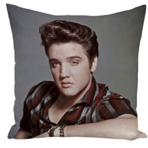 French Unicorn Kissenbezug, Motiv: berühmter Star Elvis Presley Sänger Musik Vintage 14 (40 x 40 cm)