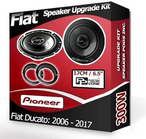 Fiat Ducato Speaker upgrade Front Door Pioneer car speakers 6.5 17cm 300W