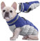 Kuoser Hundemantel für Mittelgroße Hunde - Winterweste Wasserdicht Hunde Wintermantel Jacke Winter - Mit Geschirr Warme Winterjacke Hundepullover Haustier Skifahren Kostüm Blau, M