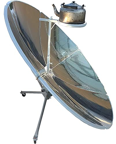 LMEIL Solar Cooker Oven, Parabolic 1.5m/59'' Diameter High Efficiency Portable Sun Oven Camp Stove Grill Camping Barbeque Outdoor Cooking Grilling Foldable Solar Cooker