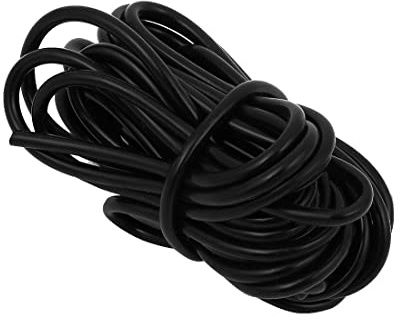 PATIKIL 2mm ID x 4mm OD 5m Silicone Tubo, Flessibile Silicone Gomma Tubo Acqua Aria Tubo Flessibile per Pompa Trasferimento, Nero