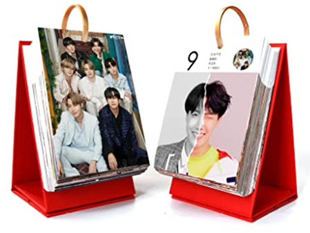 GUAAJA Tischkalender 2023 kugelsicher Jugendgruppe BTS Kalender Wandkalender Wochenkalenderblatt Wendetisch Dekoration Geburtstagsgeschenk Schreibtischkalender Desk Calendar