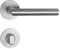 SOTECH Türdrückergarnitur THORE Bad (WC) Edelstahl SS304 gebürstet 130x60 mm Ø 20 mm, für Türstärken 35-52mm, Flachrosetten Höhe 3 mm, magnetische Cliptechnik) mit Befestigungsmaterial
