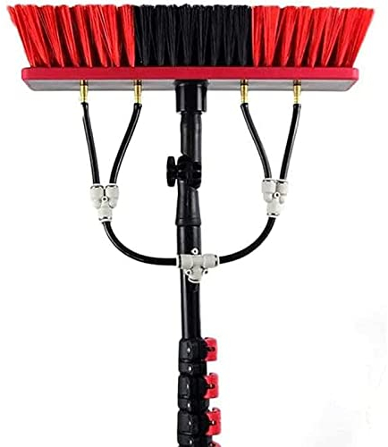 CICOLO Detergente Fotovoltaico,Water Broom Spazzolone Telescopico con Asta Estendibile,Spazzola per Sistema di Pulizia di Finestre E Pannelli Solari, Strumento di Lavaggio per Finestre,36FT/10.8M