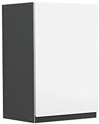 Vicco Hängeschrank R-Line, hängender Küchenschrank, Weiß/Anthrazit, 40 cm J-Shape