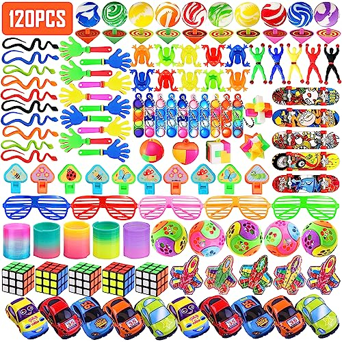 Chennyfun 120 Pièces Assortiment Jouets pour Enfants, Party Favors Set Anniversaire, Pinata Halloween Stuffers Noël, Récompenses de Classe, pour Les Garçons et Les Filles
