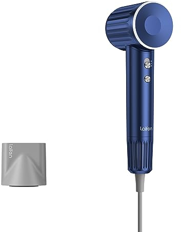 Laifen Haartrockner Retro-Serie 200 Million Negativ Ionen Föhn, Reisefön mit 110.000 U/min bürstenloser Motor für schnelles Trocknen, Hochgeschwindigkeit Fön geräuscharm mit Magnetdüse (Blau)