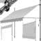 tectake® Toldo Terraza Manual Regulable en Altura con Manivela, Toldo Balcón sin Taladros, Extensible Terraza, Resistente a Rayos UV, Protección Solar y Repelente al Agua - 250 cm - Gris Claro