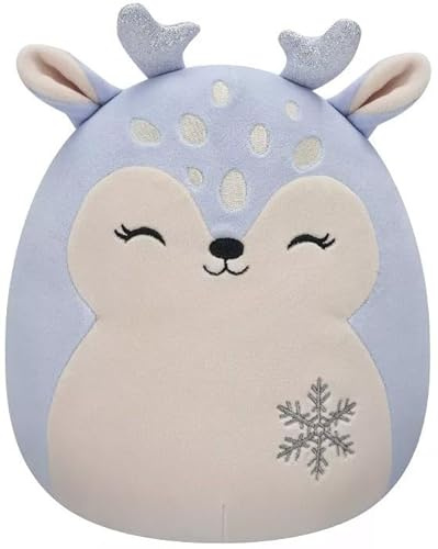 Squishmallows Squishmallow 8 Farryn Purple Fawn with Snowflake Little Plush, Violett
