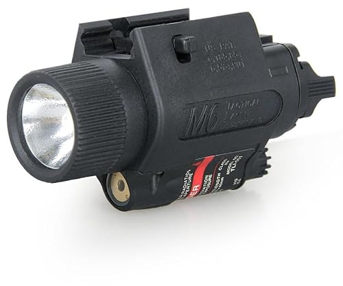 Trimax Linterna táctica con mira punto rojo integrado | Uso exclusivo deportivo. Linterna tipo laser para pistolas de aire y airsoft.